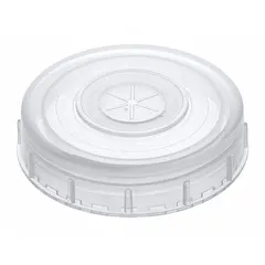 This homogenizer accessory is a cover with a pierceable membrane, designed for use with IKA model 0025005836. It allows needle or probe insertion for sample access during homogenization while maintaining a sealed environment.