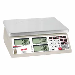 Pricing scale with a weighing surface of 11 3/4 in width and 9 1/2 in depth. Readability of 0.01 lb/0.005 kg/0.2 oz. Suitable for retail and food service environments where product weighing and price calculation are required.