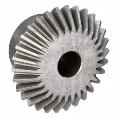 Steel straight teeth inch miter gear with 30 teeth, 20 pressure angle, and 5/8 in bore diameter. Designed for right-angle power transmission in inch-system industrial machinery such as conveyors, packaging equipment, and machine tools.