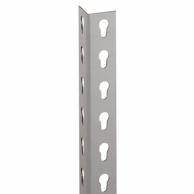 LYON Angle End Upright Post: 84 in Overall Ht, 1 1/2 in Overall Wd, Steel, 14 ga Post Gauge - Posts for Boltless Shelving