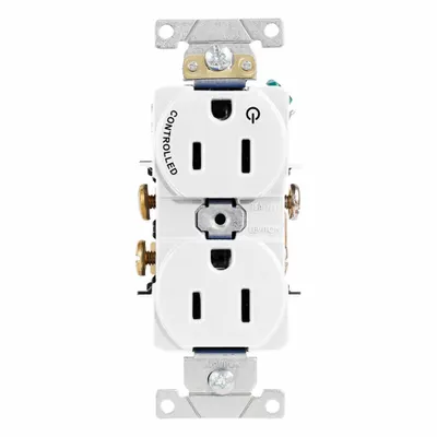 LEVITON Plugs and Receptacles: Duplex, 5-15, White, 125V AC, 15 A, 2 Pole / 3 Wire (MPN 5262-S1W) - General Purpose Receptacles