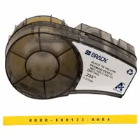 Sleeve Label: 1/4 in, Polyolefin, Yellow (Matte), For 16 AWG to 22 AWG Wire Gauge (MPN M21-125-C-342-YL)