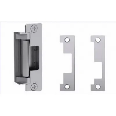 HES Electric Door Strike: 1 1/4 in Wd, 4 7/8 in Ht, Cylindrical - Cylindrical Electric Strikes