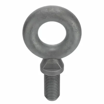 KEN FORGING Machinery Eye Bolt: With Shoulder, Steel, Galvanized, 2 1/2"-4 Thread Size - Machinery Eye Bolts with Shoulder