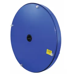 This steel spring assembly with canister is a replacement drive spring for hose reels. It restores automatic retraction in compatible COXREELS reels used for air, water, or lubrication lines.