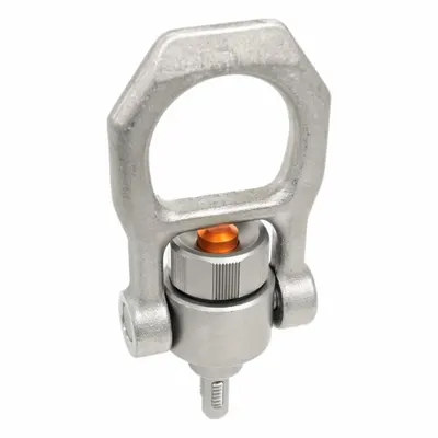 JW WINCO M20 Stainless Steel Quick-Release Pivot & Rotate Hoist Ring - Corrosion-Resistant Quick-Release Threaded Pivot & Rotate Hoist Rings