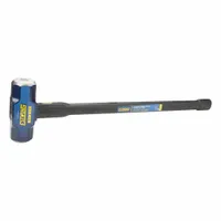 Club Hammer: Steel, Steel Handle, 12 lb Head Wt, 2 1/4 in Dia, 30 in Overall Lg, Plain Grip, Steel (MPN ESH-1230X)