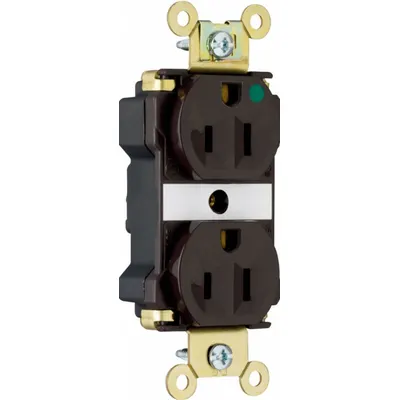 PASS & SEYMOUR PT8200BK Weather-Resistant Receptacle with Isolated Ground - Weather-Resistant Receptacles with Isolated Grounds