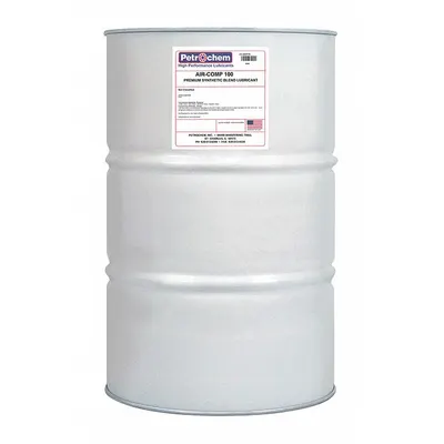 PETROCHEM Compressor Oil: 55 gal, Drum, 30 SAE Grade, 100 ISO Viscosity Grade - Air Compressor Oils