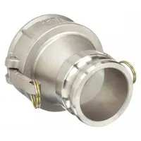 Cam and Groove Adapter: 100 psi Max. Working Pressure @ 70 F, 6 3/8 in Overall Lg, Nitrile (MPN 4030-DA-SS)