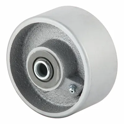 ALBION Caster Wheel: 4 in Wheel Dia., 2 in Wheel Wd, Iron, 1,000 lb Load Rating - Heat-Resistant Iron Tread Wheels