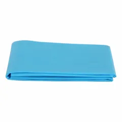 Disposable sheet made of light blue polypropylene, measuring 72 inches in length and 30 inches in width. Designed for single-use applications on full-size cots in medical or industrial settings to provide a protective barrier.