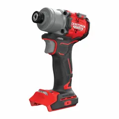 This Craftsman brushless cordless impact driver delivers 800 in-lb of max torque and a no-load speed of 3,200 RPM. The pistol-grip design and brushless motor support high-torque fastening in assembly and maintenance tasks. Supplied as tool only, it is suitable for driving screws and bolts in various materials.