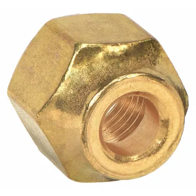 PARKER Flared Fitting Nut: 1/4 in OD Fitting Size, Flared, Brass - Standard Brass 45-Degree Flare Tube Fittings