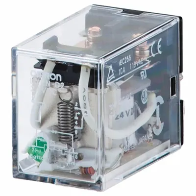 OMRON General Purpose Relays: Socket Mounted, 200/220V AC, DPDT, 8 Pins/Terminals - Socket-Mounted Relays