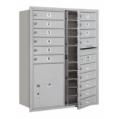 SALSBURY INDUSTRIES Mailbox: 4C, 16 Doors, Horizontal, 41 3/8 in H x 31 1/8 in W x 16 1/2 in D - Multi-Unit Mailboxes
