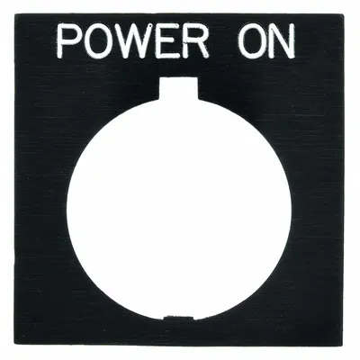 EATON Legend Plate: 30 mm Panel Mounting Size, Rectangular - Push-Button Rings & Plates