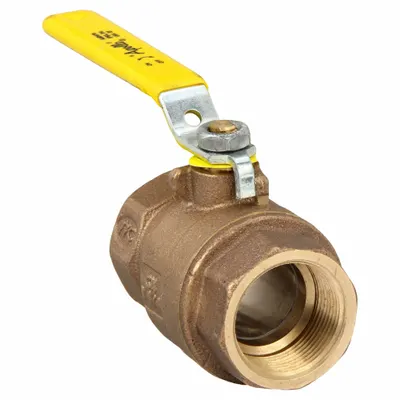 APOLLO Manual Two-Way Ball Valve: 1 1/4 in, Bronze, Straight, FNPT x FNPT, Full Port - Bronze Ball Valves