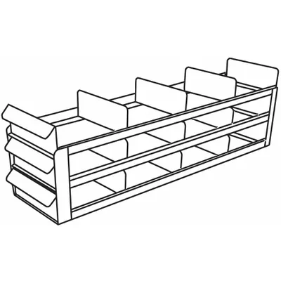 ARGOS TECHNOLOGIES Freezer Sliding Tray Rack: 22 in Overall Lg, 5 1/2 in Overall Wd, Stainless Steel - Cold Storage Racks