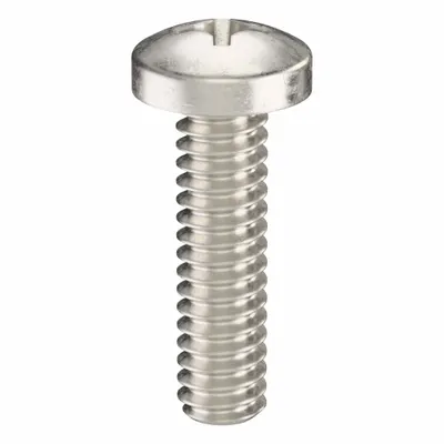 USA INDUSTRIALS Machine Screw: #3-48 Thread Size, 3/8 in Lg, 316, Stainless Steel, Plain - Pan Head Machine Screws