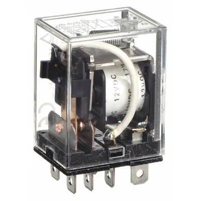 OMRON General Purpose Relay: Socket Mounted, 15 A Current Rating, 12V DC, SPDT - Socket-Mounted Relays