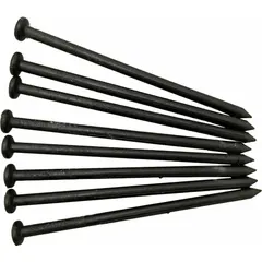 Landscape Spike: 3/8 in Dia, 8 in Lg, Polypropylene, Gray