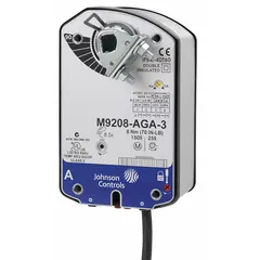 On/off fail-safe damper actuator with spring return, providing 70 in-lb torque for 90° stroke operation. Accepts 24V AC/DC input and features self-centering clamping shaft for CW/CCW rotation. Includes auxiliary switch; hardwired connection with NEMA 2 / IP54 enclosure. Suitable for HVAC damper control in building automation systems.