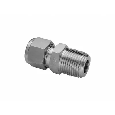 HAM-LET Double-Ferrule Stainless Steel Fitting: 6 mm OD x 1/4 in - Double-Ferrule Stainless Steel Fittings