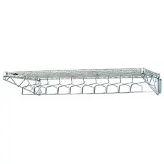 This stainless steel garment rack is designed for organizing and hanging garments, lab coats, or protective equipment in laboratory and cleanroom environments. Its corrosion-resistant construction suits sterile or controlled areas. Overall dimensions: 24 in length, 4 ft width, 6 in height.