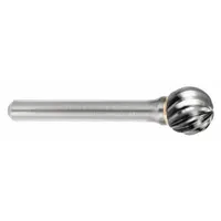 Ball-shaped carbide bur with Inox-Cut geometry, Trade Number SD-1. Head diameter 1/4", shank diameter 1/4". Used for deburring, shaping, and finishing on metals