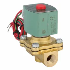 This 2-way, 2-position normally closed solenoid valve from REDHAT features a 3/8 in pipe size and operates on 120V AC (also rated 110V AC). The watertight coil enclosure provides protection in damp or washdown environments. Typical applications include on/off control of liquids or gases in industrial automation, irrigation, and process control systems.