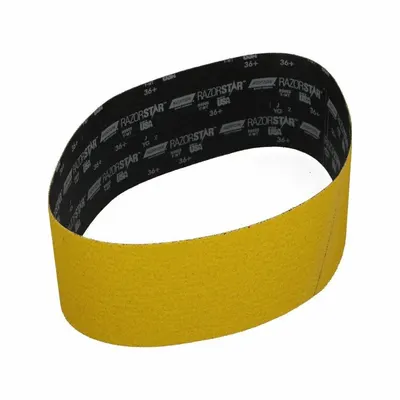 NORTON Sanding Belt: 6 in W x 48 in L, Ceramic, 36 Grit, Y Wt Polyester Backing - Cool-Cutting Sanding Belts for All Metals