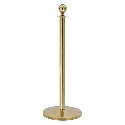QUEUEWAY Ball Top Rope Post: Sphere, 39 in Post Ht, Steel, Sphere, 36 in to 40 in - Sphere-Top Rope Barrier Receiver Posts