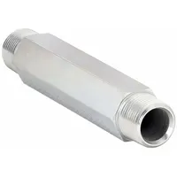 PARKER Metal Pipe Straight: Straight, Steel, 1/2 in x 1/2 in, Male NPT Threaded x Male NPT Threaded (MPN 1/2 X 5.0 FFF-S)
