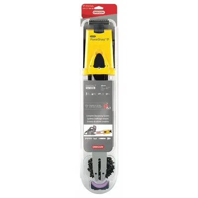 OREGON Chainsaw Sharpener Starter Kit: 16 in Compatible Bar Lg, 3/8 in, 0.5 in Gauge - Chain, Bar & Sharpener Sets