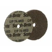 Light deburring and finishing wheel for carbon steel and soft metals. Fine aluminum oxide abrasive provides consistent surface finish without altering part geometry. 4 in diameter, 1/4 in width, 1/4 in arbor hole. 20-pack