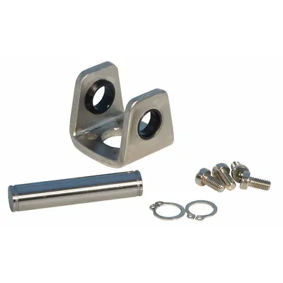 SPEEDAIRE Single Rear Clevis: Flange Mount Type, Fits 32 mm Bore Dia, Aluminum - Clevis Mounting Hardware