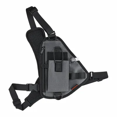 SQUIDS BY ERGODYNE 3145 Gray Barcode Scanner Chest Harness: Barcode Scanner Holster - Holders for Barcode Scanners