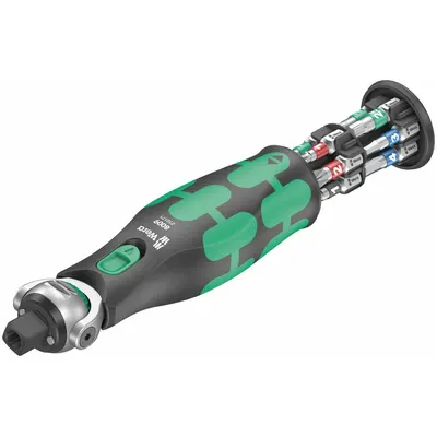 WERA Compact Ratchet: Hex/Phillips/Pozidriv/Torx Tip, #1/#2/3/4/5/6/T10/T15/T20/T25 Tip Size - General Purpose Multi-Bit Screwdrivers