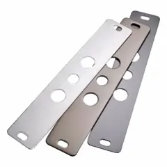 Spacer plate accessory for HES 9000 Series electric strikes. Provides proper alignment and spacing for door hardware installations in access control systems. Operates on 12 to 24 V DC input voltage.