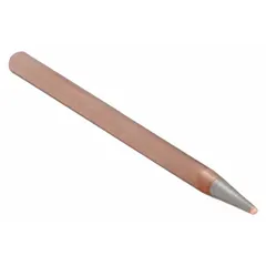 Steel conical tip electrodes for resistance soldering, tip width 0.078125 inches. Sold as a pack of 6. Compatible with handpiece model 10541. Used for precision soldering in electronic assembly and fine-wire connections.