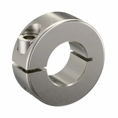 RULAND MANUFACTURING Shaft Collar: 1-Piece, Metric, Round, Clamp-On, 20 mm Bore Dia - Stainless Steel Shaft Collars