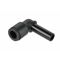 LEGRIS Push-Fit Elbow Fitting: 12 mm OD x 12 mm OD Size, Push-to-Connect x Push-to-Connect, Black (MPN 3182 12 00)