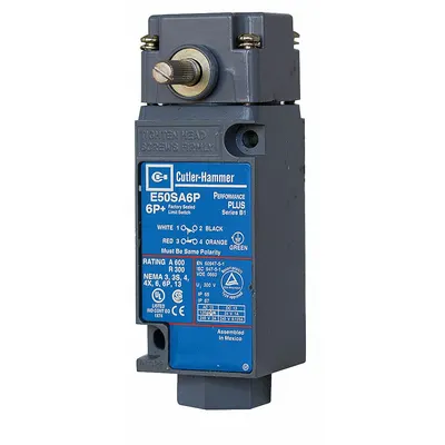 EATON Plug-In Limit Switch: 29 mm Mounting Hole Vertical Center to Center Distance, 90° - Roller Lever-Arm Limit Switches