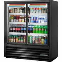 TRUE REFRIGERATION Refrigerated Merchandiser: 53 7/8 in x 47 1/8 in x 21 in, Black, Swing, 6 Shelves (MPN TVM-48SL-54-HC~VM01)