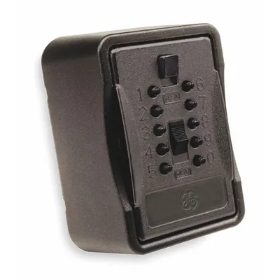 KIDDE Lock Box: Mechanical Combo Lock, 5 Key Capacity, 5 1/4 in Outside Ht - Surface-Mount Lockboxes