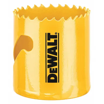 DEWALT Hole Saw: 2 3/16 in Saw Dia., 4/5 Teeth per Inch, 1 3/4 in Max. Cutting Dp - Multi-Material-Cutting Hole Saws without Arbor
