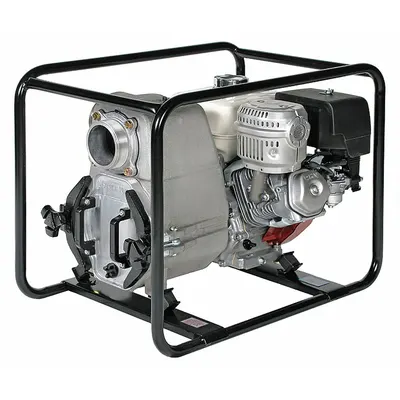 TSURUMI Engine Driven Pump: 11 hp, 4 in MNPT, 4 in MNPT, 470 gpm Flow Rate @ 20 Ft. of Head - Engine-Driven Trash Pumps