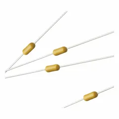 Solder-in axial lead fuse body with time-delay characteristic, rated 5 A. Designed for through-hole mounting in industrial electronic circuits where inrush currents occur, such as power supplies and control systems.