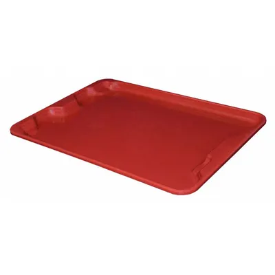 TOTELINE Lid: 27 1/2 in x 20 in, Red, Fiberglass - Lids for Extreme-Temperature Stacking & Nesting Totes